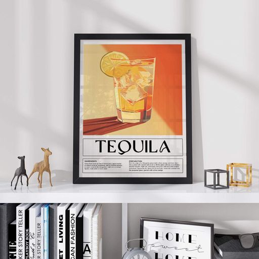 Постер Roomy "Tequila Cocktail" Белая рамка с антибликовым стеклом A2 (59.4x42 cm.) (1300959)