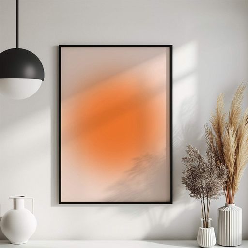 Постер Roomy "Orange Glow" Черная рамка с глянцевым стеклом A1 (84.1x59.4 cm.) (1301231)
