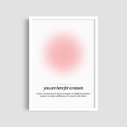 Постер Roomy "Here for a Reason" Черная рамка с антибликовым стеклом A3 (42x29.7 cm) (1301283)