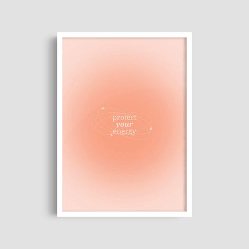 Постер Roomy "Positive Energy" Белая рамка с антибликовым стеклом A2 (59.4x42 cm.) (1301436)