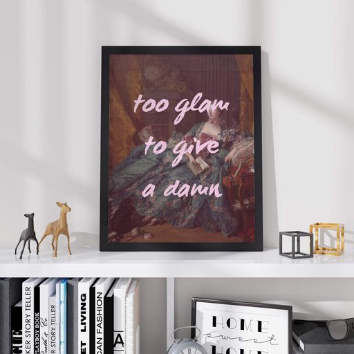 Постер Roomy "Too Glam" Черная рамка с антибликовым стеклом A4 (29.7x21 cm) (1301451)