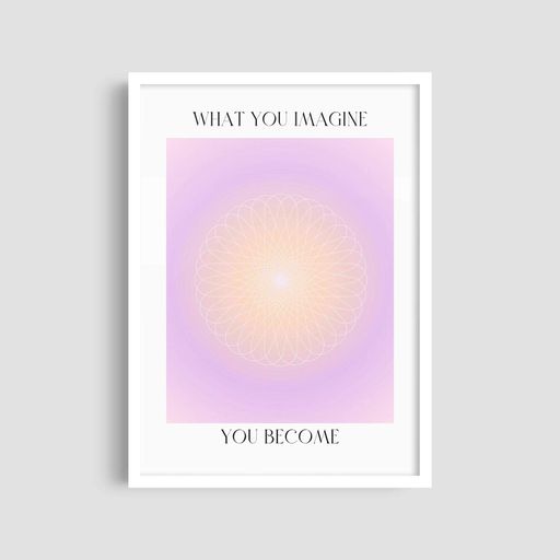 Постер Roomy "You Become" Белая рамка с глянцевым стеклом A4 (29.7x21 cm) (1301484)