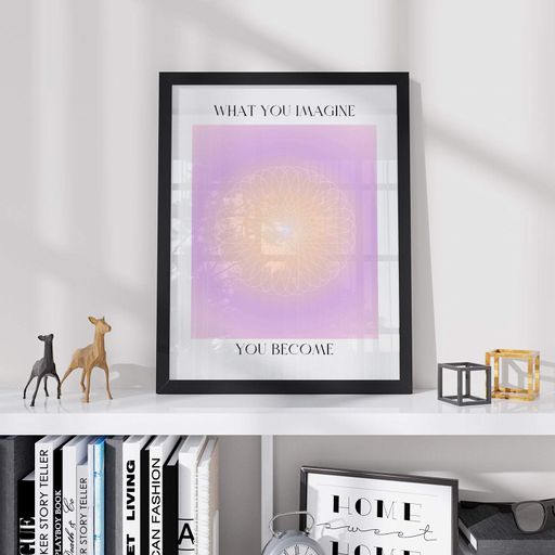 Постер Roomy "You Become" Черная рамка с антибликовым стеклом A2 (59.4x42 cm.) (1301506)