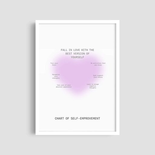 Постер Roomy "Self Empowerment" Белая рамка с антибликовым стеклом A1 (84.1x59.4 cm.) (1301532)