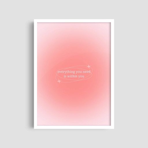 Постер Roomy "Within You" Белая рамка с глянцевым стеклом A2 (59.4x42 cm.) (1301580)