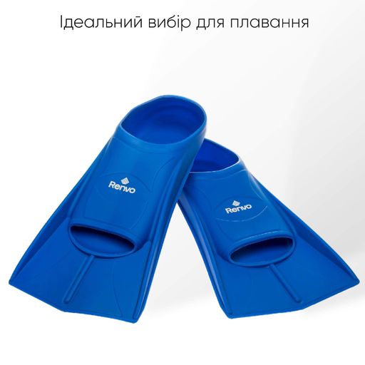 Короткі ласти для тренування в басейні Renvo Frio із закритою п'ятою Синій 39-41 (SF100-04 39-41) (1301748)