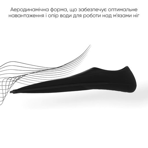 Короткі ласти для тренування в басейні Renvo Frio із закритою п'ятою Чорний 33-35 (SF100-01 33-35) (1301865)