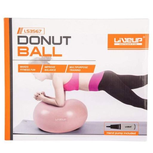 Фітбол LiveUP DONUT BALL блакитний 45х25см LS3567-b (1304512)