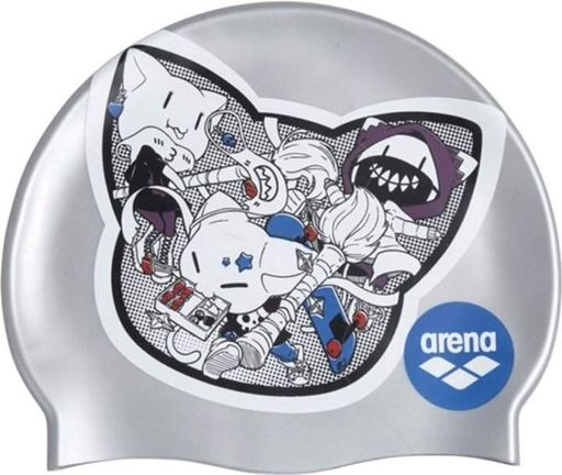 Шапка для плавания Arena PRINT JR (94171-222) серый Дет OSFM( (1306343)
