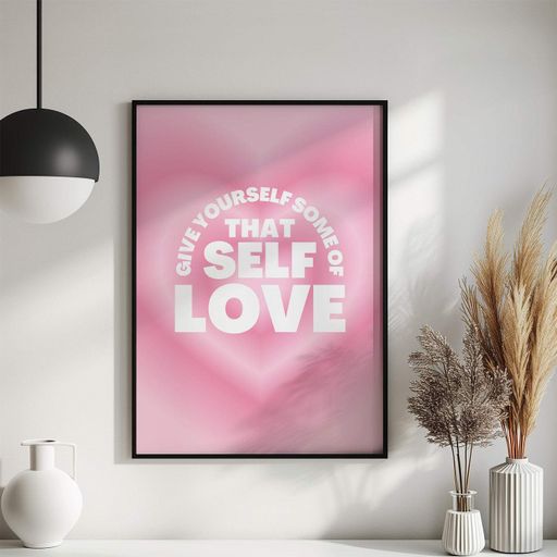 Постер Roomy "Self Love 1" Белая рамка с глянцевым стеклом A1 (84.1x59.4 cm.) (1307953)