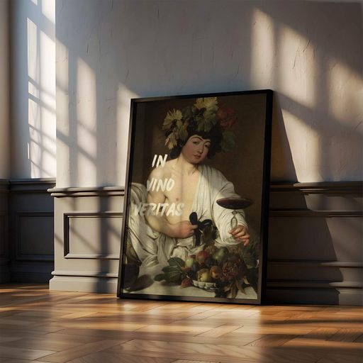 Постер Roomy "In Vino Veritas" Черная рамка с глянцевым стеклом A1 (84.1x59.4 cm.) (1308131)
