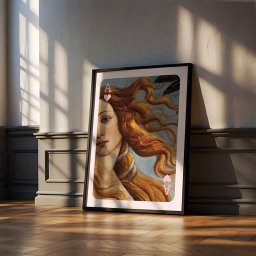 Постер Roomy "Ace Of Hearts" Біла рамка з глянцевим склом A1 (84.1x59.4 cm.) (1308253)