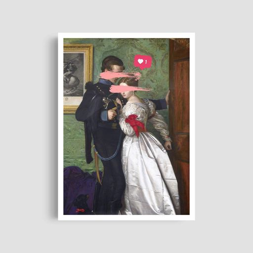 Постер Roomy "Blurred Love" Біла рамка з антибліковим склом A2 (59.4x42 cm.) (1308345)