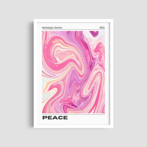 Постер Roomy "Peace" Черная рамка с глянцевым стеклом A2 (59.4x42 cm.) (1308853)