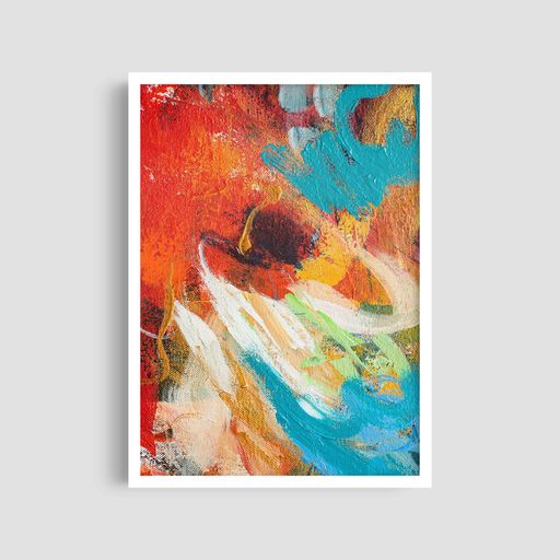Постер Roomy "Color Blast" Белая рамка с глянцевым стеклом A1 (84.1x59.4 cm.) (1309340)