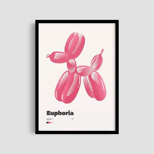 Постер Roomy "Euphoria Balloons" Біла рамка з антибліковим склом A3 (42x29.7 cm) (1309433)