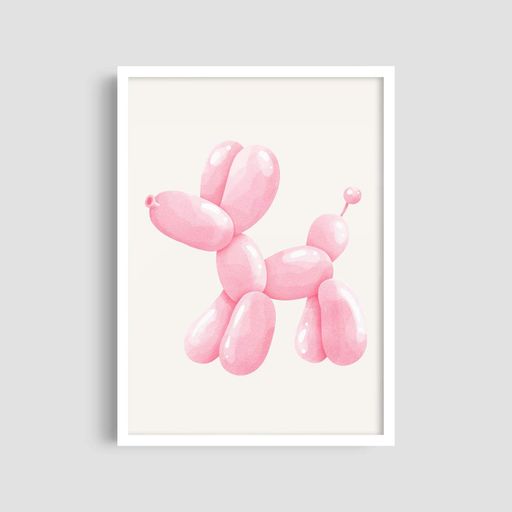 Постер Roomy "Ballon Dog" Біла рамка з антибліковим склом A2 (59.4x42 cm.) (1309461)