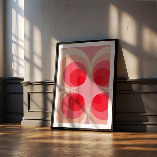Постер Roomy "Pink Vibes" Чорна рамка з антибліковим склом A1 (84.1x59.4 cm.) (1309482)