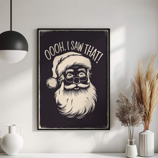 Постер Roomy "Santa Black" Черная рамка с антибликовым стеклом A4 (29.7x21 cm) (1310073)