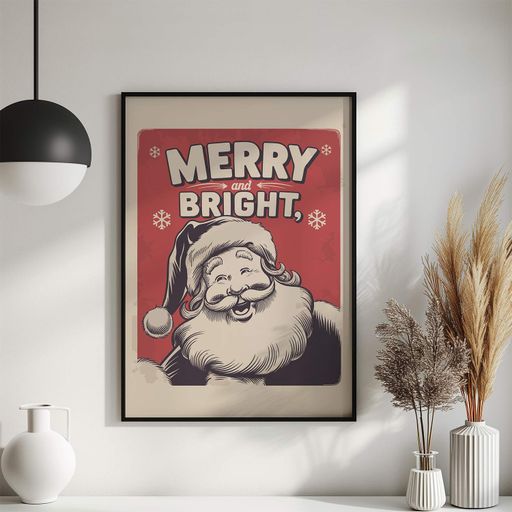 Постер Roomy "Santa Merry" Без рамки A2 (59.4x42 cm.) (1310087)