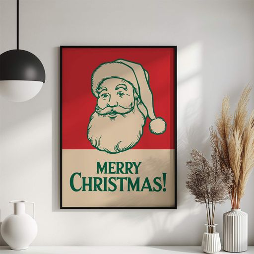 Постер Roomy "Santa Classic" Чорна рамка з глянцевим склом A4 (29.7x21 cm) (1310316)