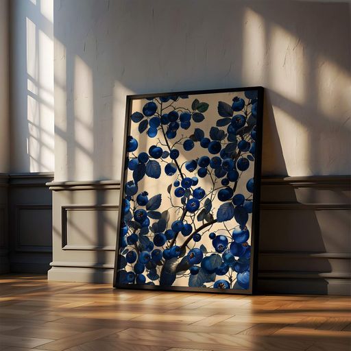 Постер Roomy "Blueberry" Черная рамка с антибликовым стеклом A1 (84.1x59.4 cm.) (1311053)