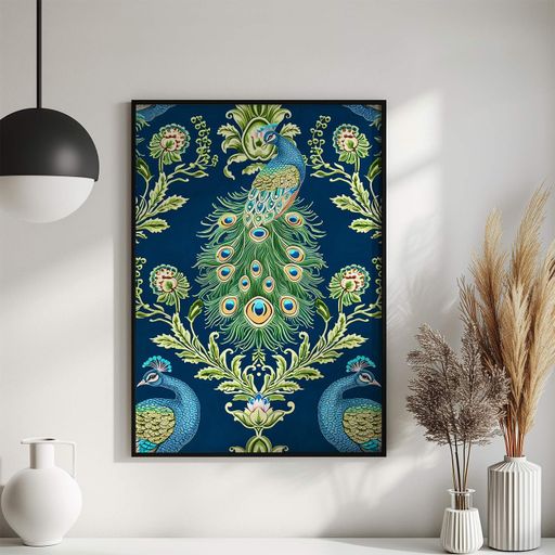Постер Roomy "Blue Bird" Белая рамка с глянцевым стеклом A1 (84.1x59.4 cm.) (1311072)