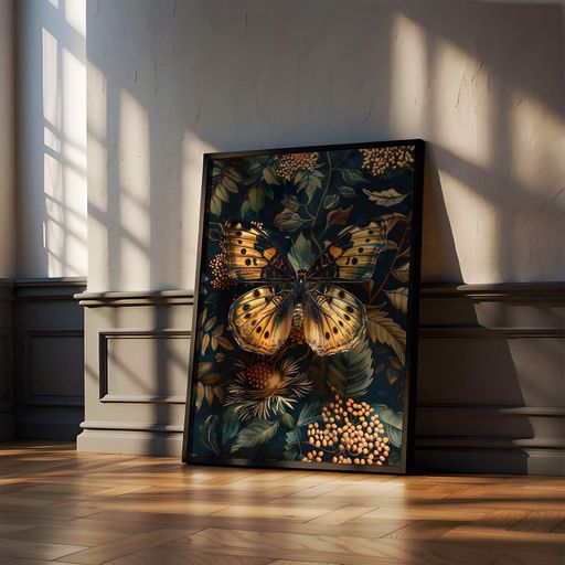 Постер Roomy "Yellow Butterfly 1" Без рамки A1 (84.1x59.4 cm.) (1311087)