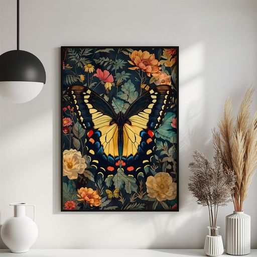 Постер Roomy "Yellow Butterfly" Без рамки A1 (84.1x59.4 cm.) (1311253)