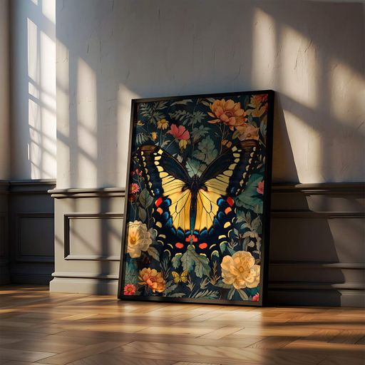 Постер Roomy "Yellow Butterfly" Без рамки A1 (84.1x59.4 cm.) (1311253)