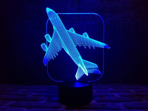 Ночник-светильник 3D "Самолет" 3DTOYSLAMP 23х18 см  CL0029257 (1313986)