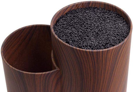 Колода для ножей Brash Stand Wood пластиковая двойная Kamille 12х22,5х20 см  CL0016086 (1318409)