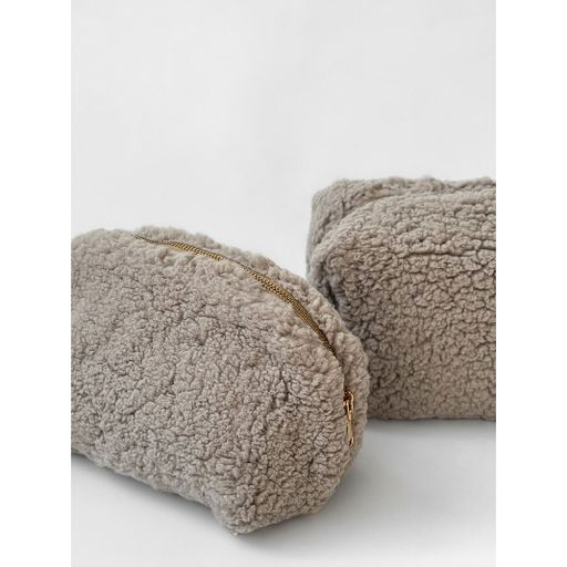 Косметичка Miso облачко, средняя, треугольник, серая, 25*14*15 см (HM02)