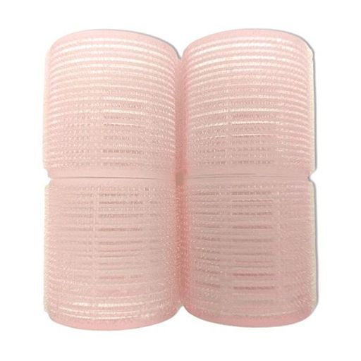 Бигуди для волос Beauty Line с липучками, розовые, диаметр 6 см, 4 шт (412234-3)