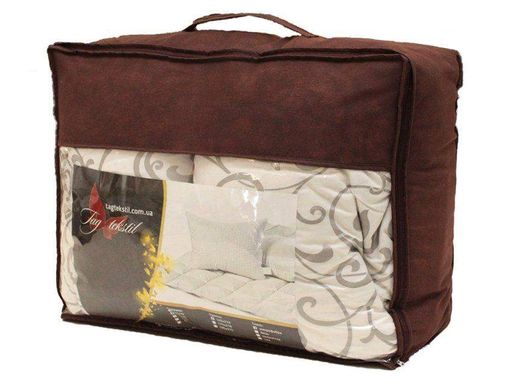 Набір ковдра "Eco-Bamboo white" + 2 подушки 70х70 TAG tekstil Двоспальний CL0119601 (1323029)