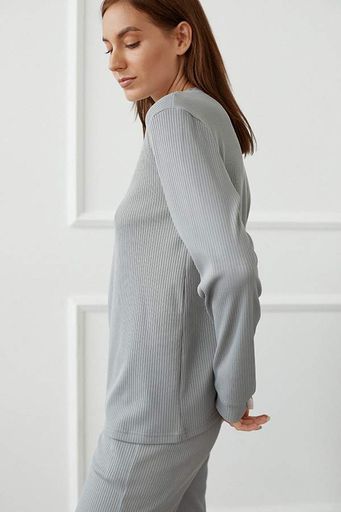Пижамная футболка Forly Футболка с длинным рукавом Paula XL/XXL Сірий TR0056-12-60_XL/XXL (1325807)