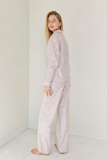 Пижама Forly Пижамный костюм из хлопка с брюками Spring XXL Білий HL0057-85-69_XXL (1325880)