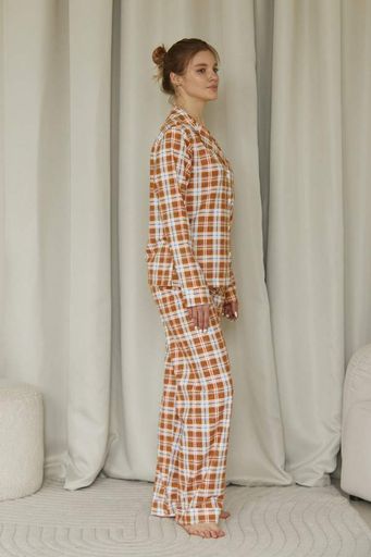 Пижама Forly Пижамный костюм из фланели с брюками Pumpkin XXL Принт FL0057-99-69_XXL (1325885)
