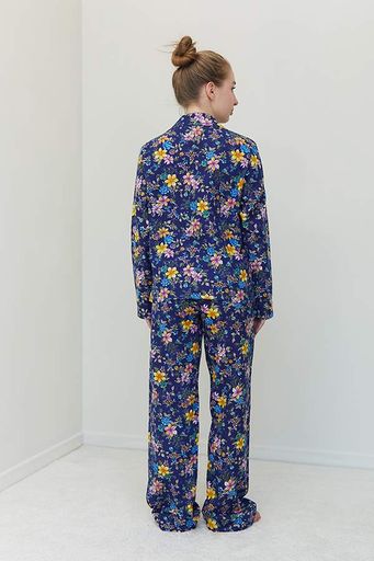Піжама Forly Піжамний фланелевий костюм з брюками Ester Синій FL0057-22-69_XL (1325919)