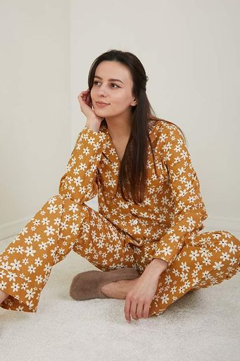 Пижама Forly Пижамный костюм из хлопка с брюками Jenet S Жовтий HL0057-71-69_S (1325945)