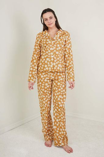 Пижама Forly Пижамный костюм из хлопка с брюками Jenet S Жовтий HL0057-71-69_S (1325945)