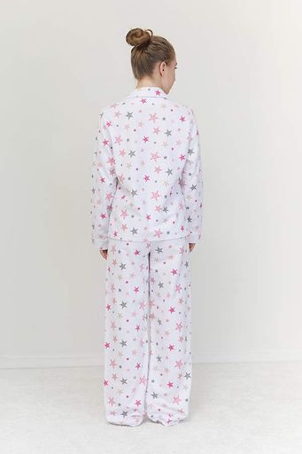 Пижама Forly Пижамный костюм из фланели с брюками Rose Galaxy XS Білий FL0057-25-69_XS (1325947)