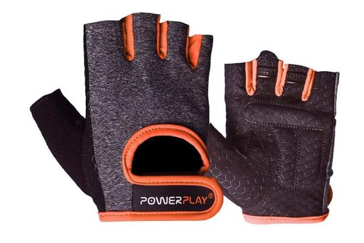 Перчатки для фитнеса Power Play 2935, Grey/Orange - XS (1328296)