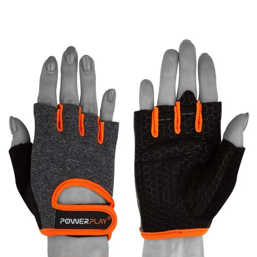 Перчатки для фитнеса Power Play 2935, Grey/Orange - XS (1328296)