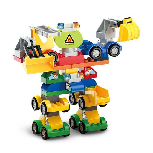Дитячий конструктор 6 в 1 FEELO TOYS Авторобот, 57 деталей, від 3 років (FL2320)