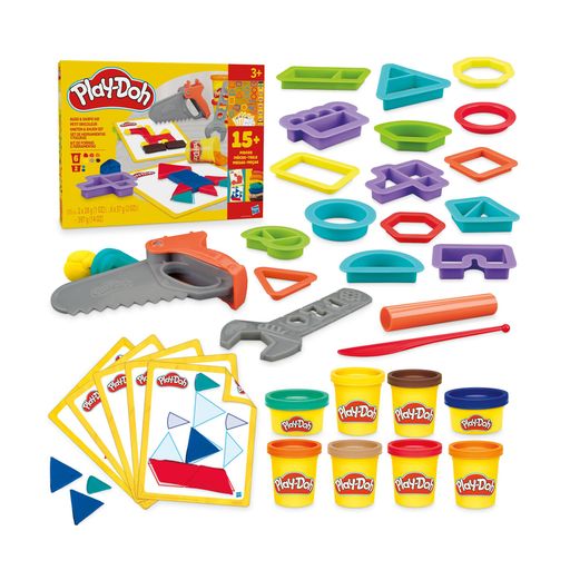 Набор для творчества Play-Doh Build & Shape Set с массой для лепки, от 3 лет, 8 баночек (G0345/G0347)