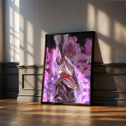 Постер Roomy "Dragon Ball Goku Power Up" Черная рамка с антибликовым стеклом A2 (59.4x42 cm.) (1336732)