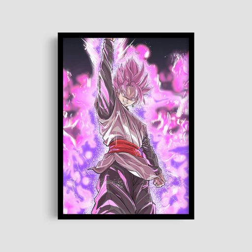Постер Roomy "Dragon Ball Goku Power Up" Черная рамка с антибликовым стеклом A1 (84.1x59.4 cm.) (1336733)
