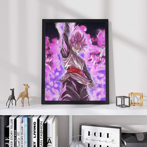 Постер Roomy "Dragon Ball Goku Power Up" Белая рамка с глянцевым стеклом A3 (42x29.7 cm) (1336735)