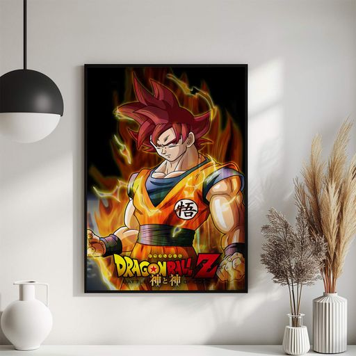Постер Roomy "Dragon Ball Super Goku" Белая рамка с антибликовым стеклом A1 (84.1x59.4 cm.) (1336761)
